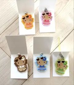 日焼けキティラバーストラップ5点セットダイソーセリアキャンドゥサンリオ