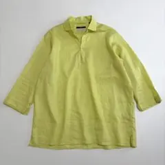 【XL】SHIPS × SAFILIN サフィランリネン カプリシャツ 七分袖