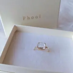 【新品】phool フール ポインテッド クリスタル リング 指輪 ゴールド