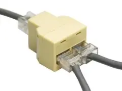 LANケーブル 延長コネクタ 2分岐 8極8芯 RJ45 中継コネクタ