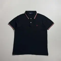 FRED PERRY フレッドペリー リブライン ビッグ ブラック ポロシャツ