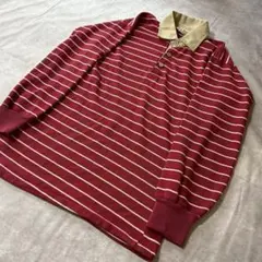 80s Ll.bean L/S border poloshirt