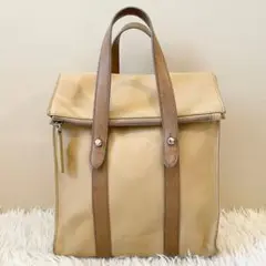 極美品⭐️ジルサンダー ロゴ型押し レザー ハンドバッグ バイカラー レディース