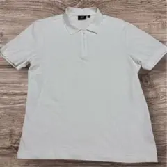 UNIQLO x theory ホワイト ジップアップ ポロシャツ