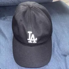 New Era LAロゴ ブラックキャップ
