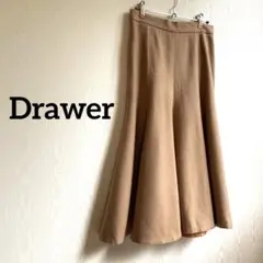 秋冬コーデ♪ドゥロワーDrawerキャメルu0026オレンジ ロングフレアスカート