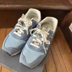 ニューバランス スニーカー　373 水色　24.5