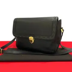 極 美品 イヴサンローラン カットアウト レザー ショルダーバッグ ポシェット