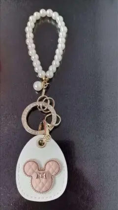 ミッキーマウス キーホルダー パールストラップ