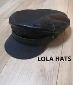 【試着のみの新品】Lola HATS ローラ レザーキャスケット レザー 黒