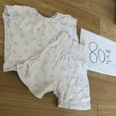 80サイズ ユニコーン ベビーパジャマ セット　アカチャンホンポ　女の子　紫