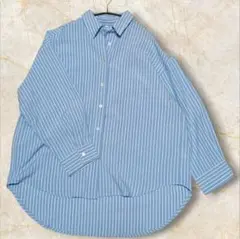 美品　トレンド【アダプトリーディング】オーバーサイズシャツ　ストライプ　ゆったり