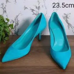 BALDAN バルダン パンプス スエード スカイブルー