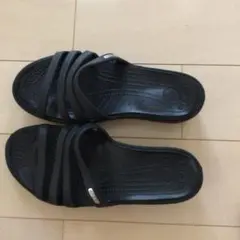 crocs クロックス　W7 サンダル　ブラック