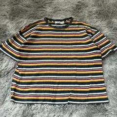 美品✨【niko and ...】ボーダー 半袖Tシャツ L 大きいサイズ 総柄
