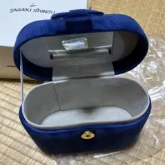 田崎真珠ネイビー ベルベット アクセサリーケース