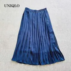 美品　ユニクロ　プリーツロングスカート(M)ウエストゴム　美シルエット　大人