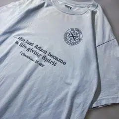 CHURCH IN FRANKLIN 聖書引用プリントTシャツ ライトブルー L