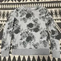 【H&M】スウェット フラワーパターン グレー