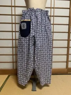 着物リメイク☆新品浴衣反物リメイク☆サルエルパンツみたいなもんぺ☆長め