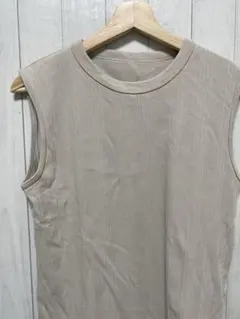 ノースリーブTシャツ Lサイズ ベージュ