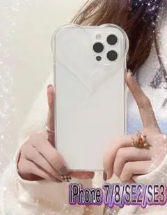 iPhone7/8 iPhoneSE2 iPhoneSE3 ハート クリアケース