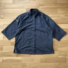 US古着 シェフワーク コックシャツ 刺繍ロゴ 企業ロゴ 企業もの