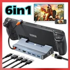Steam Deck 6-in-1 ドック 4K HDMI PD100W