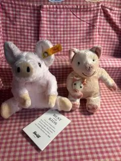 さ*ぼ様 シュタイフ 美品 特大サイズ レア 希少 子豚のシシー ぬいぐるみ ド Steiff シュタイフ テディベア こぶたのシシー Steiff Sissi