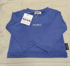 【新品タグ付き】NEWO ネオ 刺繍コンパクトブルーTシャツ 90サイズ