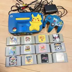 Nintendo 64 本体 ピカチュウ コントローラー ソフト