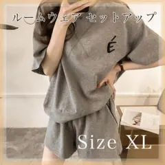 ルームウェア セットアップ 上下セット 半袖 XL パジャマ レディース 部屋着