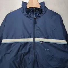 90'sNIKEナイキナイロンジャケットメンズ長袖xlネイビー紺パープル紫