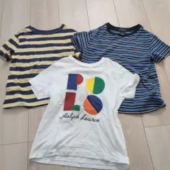 Ralph Lauren ストライプ Tシャツ 3枚セット 115cm
