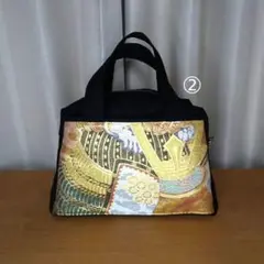 ハンドメイドバック ②兜柄 リメイク帯
