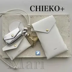 【CHIEKO+】 チエコプラス スマホケース ホワイト【6.5インチまで可】