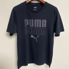 PUMA プーマ ネイビー 刺繍ロゴ Tシャツ M