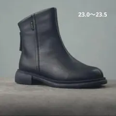 【新品・未使用】黒　ショートブーツ 23.0〜23.5　歩きやすい♡柔らかい♡