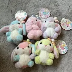 カラフルうさぎのぬいぐるみセット