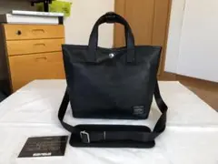 激美品　ヘッドポーター　レザー　トート　バッグ　ショルダー　タンカー　ポーチ