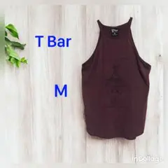 T Bar バーガンディ タンクトップ M 輸入古着/海外古着