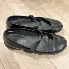 【 camper】ブラック フラットシューズ
