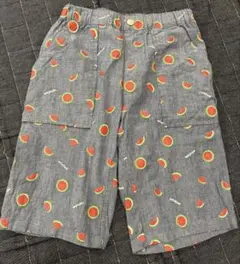 moujonjon スイカ柄 半ズボン グレー