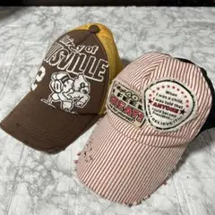 メンズダメージキャップ　2個セット売り