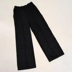 【新品未使用】AZULbyMOUSSY 黒 ワイドパンツ ゴムウエスト Lサイズ