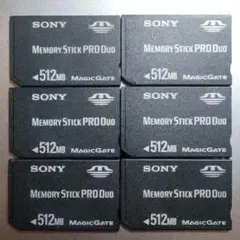 SONY MEMORY STICK PRO Duo 512MB 6枚セット