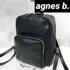 【希少美品✨】アニエスベー アンジェル リュック オールレザー ブラック