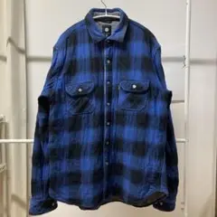 【ELEMENT】キルティング チェックネルシャツ Lサイズ