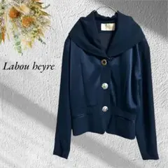 古着 Labou beyre テーラードジャケット ネイビー 個性的2789