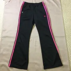 未使用★アディダス レディース S ジャージ 下 パンツ ブラック×ピンク